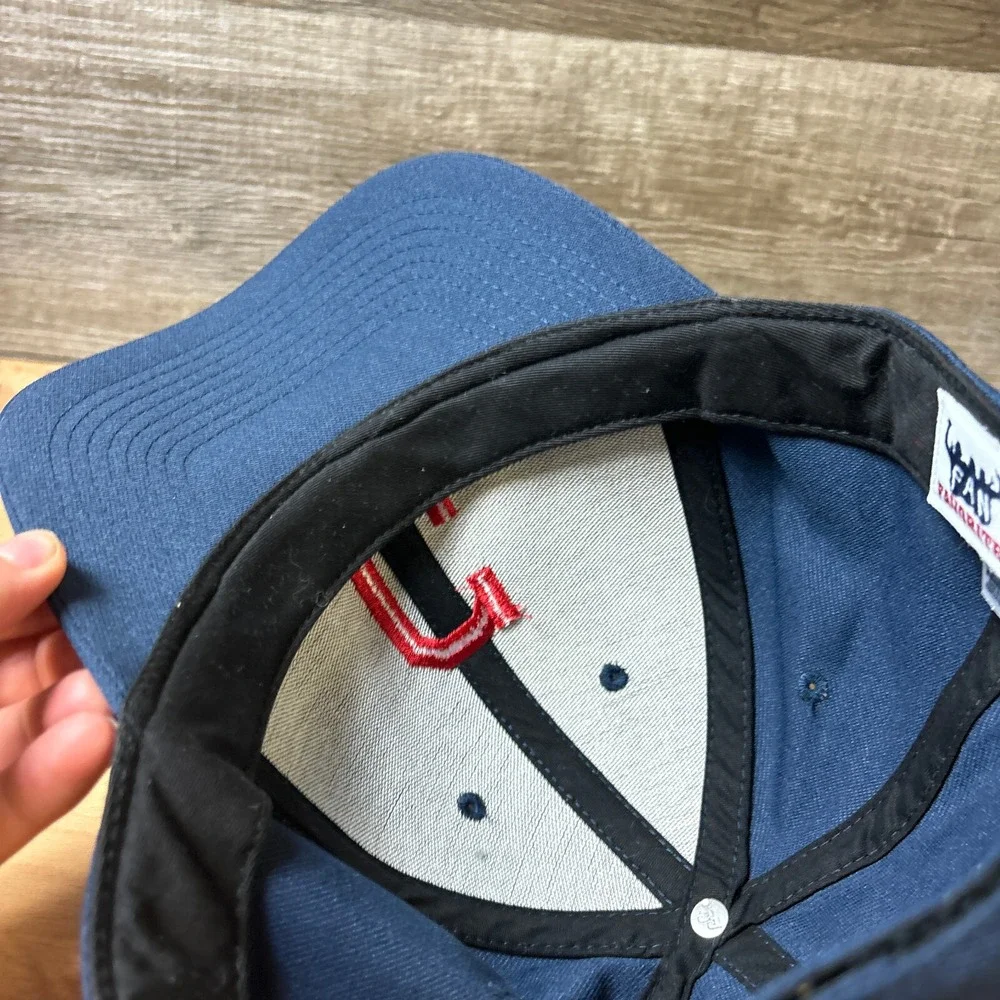 Cleveland Indians‎ Hat Cap Strap Back Blue Red Plain Logo MLB Baseball